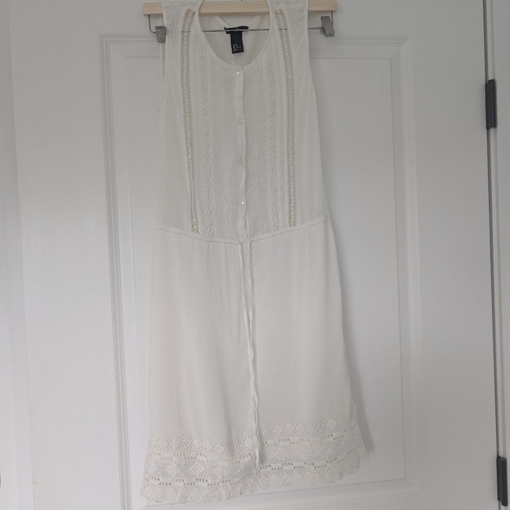 Viscose Off White Dress